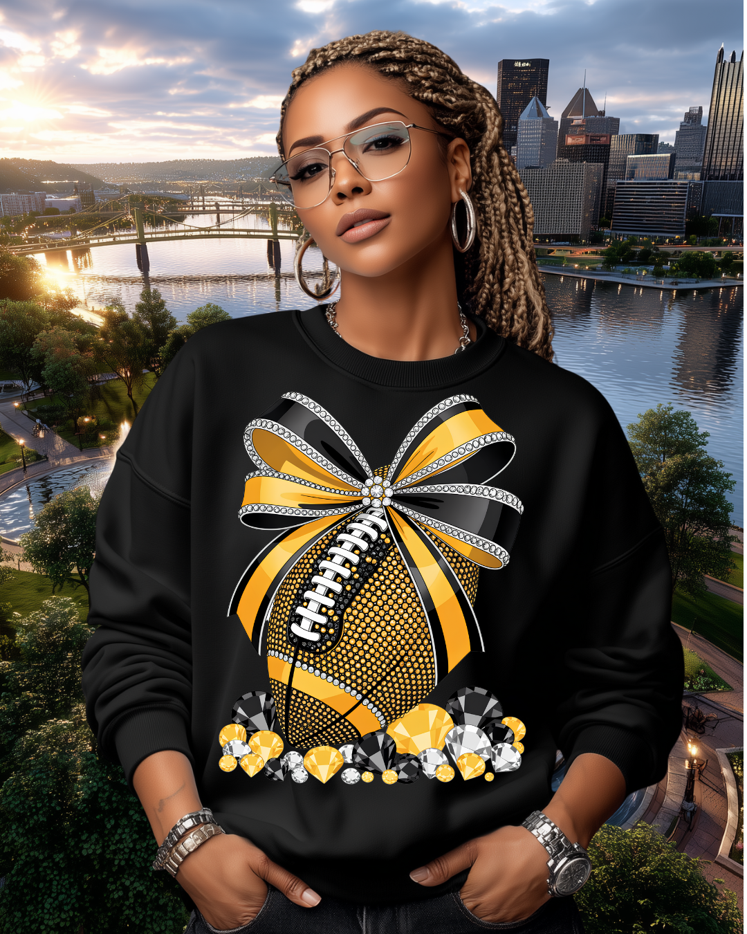 Steelers Bling Football