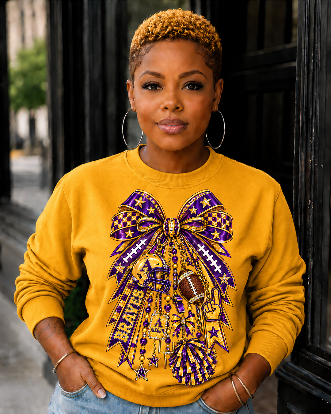Alcorn Spirit Bow Sweatshirt