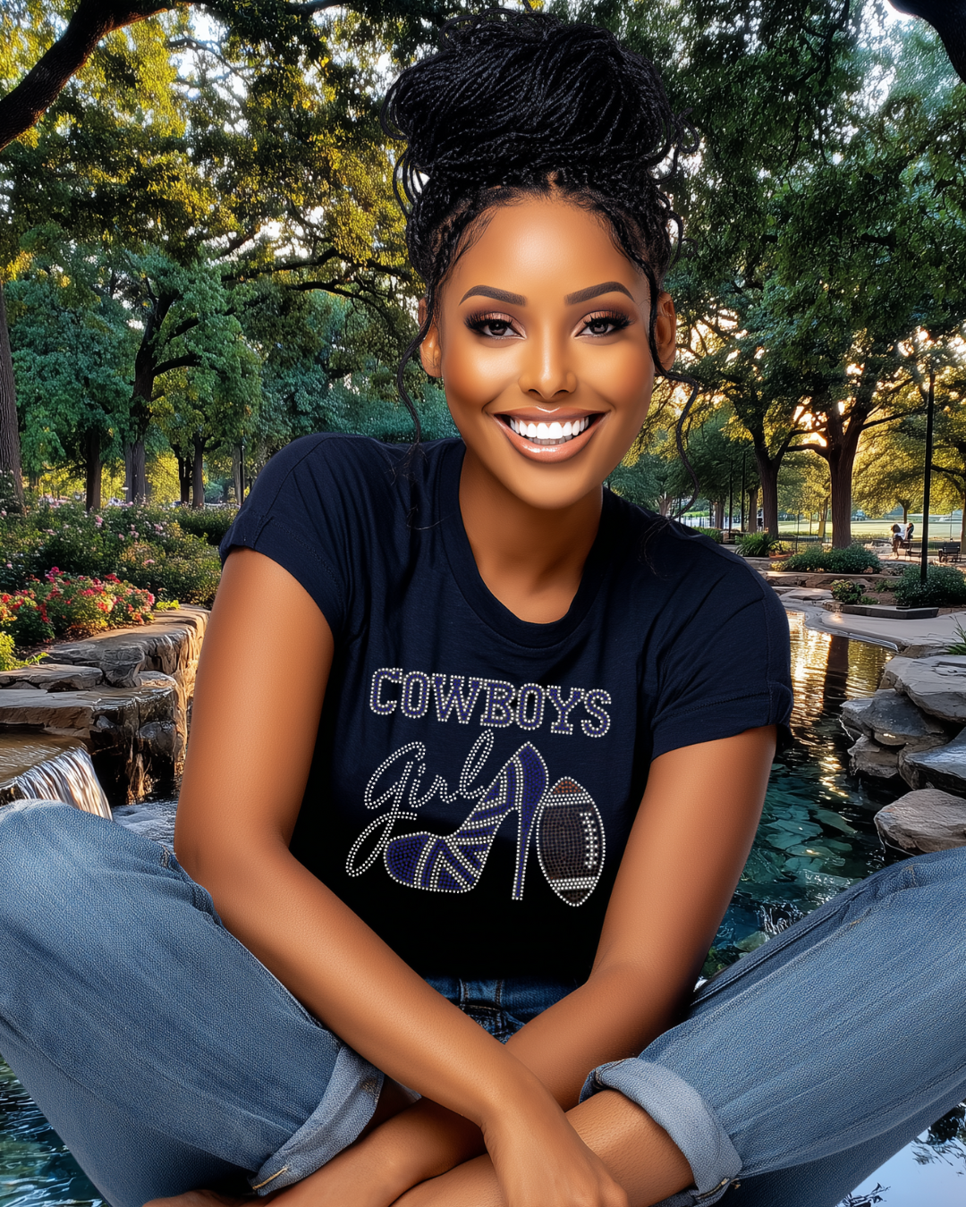 Cowboys Girl Heel T-shirt