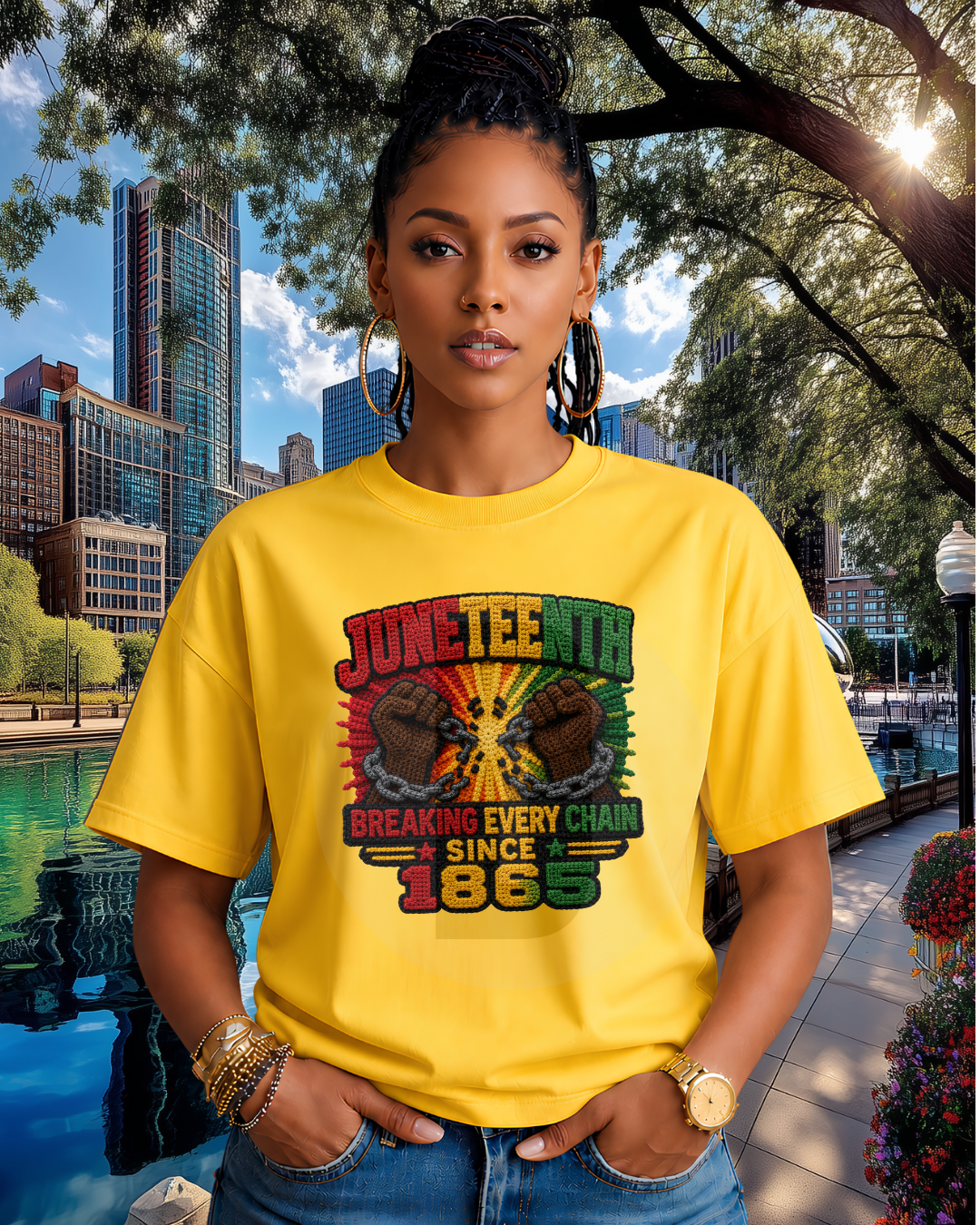 Juneteenth Breaking Chains T-shirt