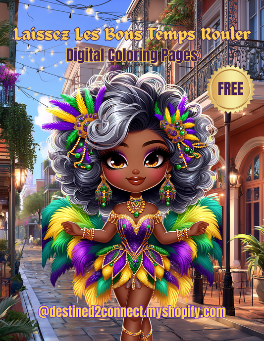 Laissez Les Bons Temps Rouler Digital Coloring Pages