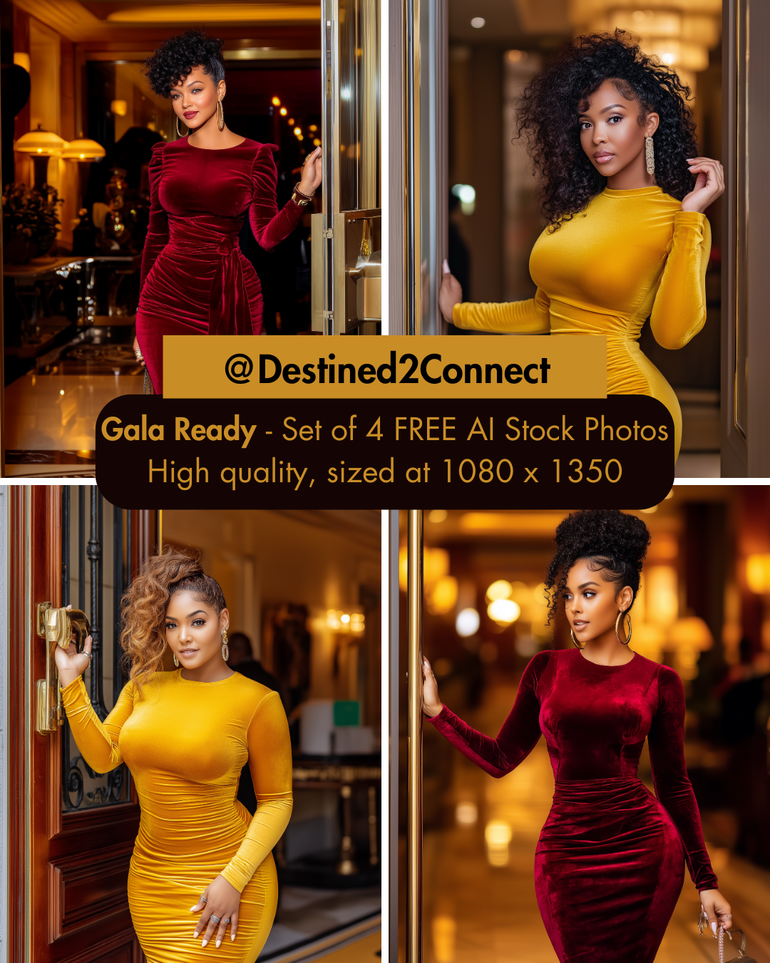 Gala Ready - FREE Set of 4 AI Stock Photos