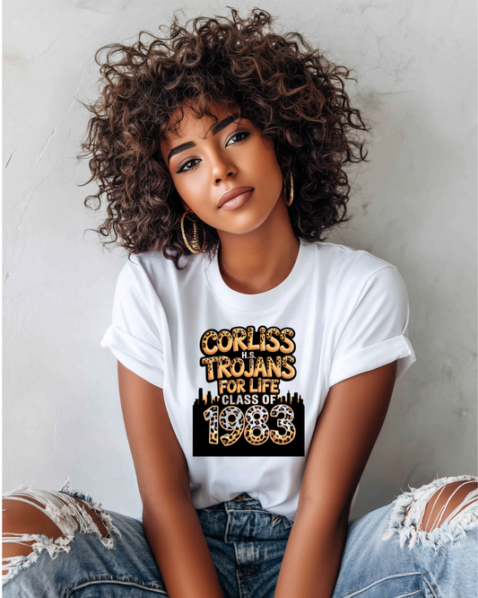 Corliss High School 1983 Leopard Print SUB T-shirt