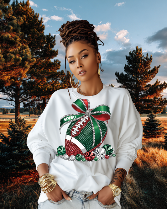MVSU Bling Football Sweatshirt