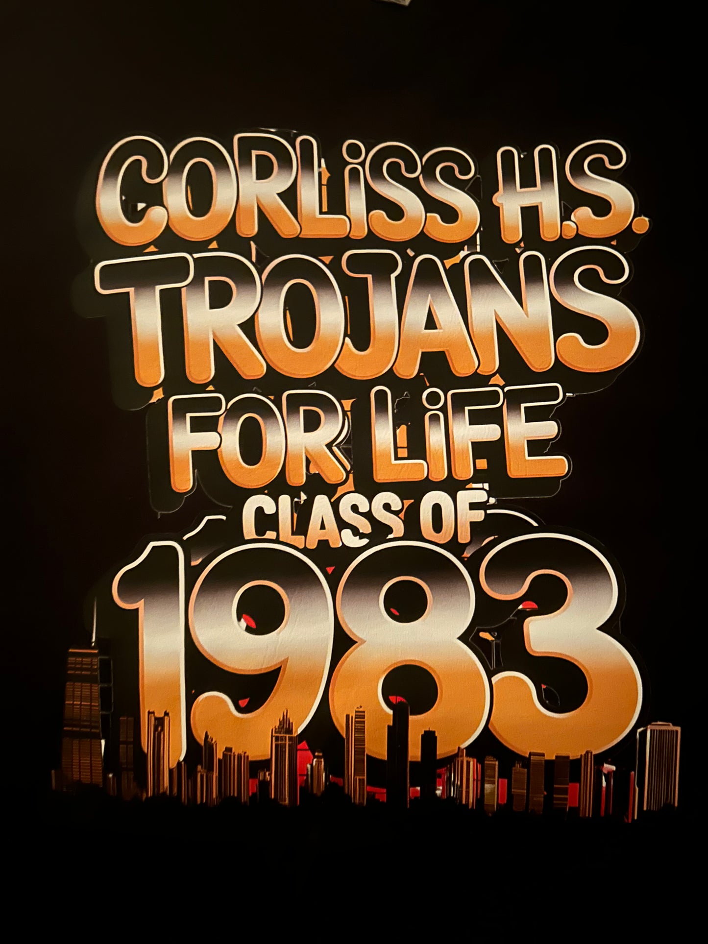 Corliss High School 1983 Skyline VINYL T-shirt