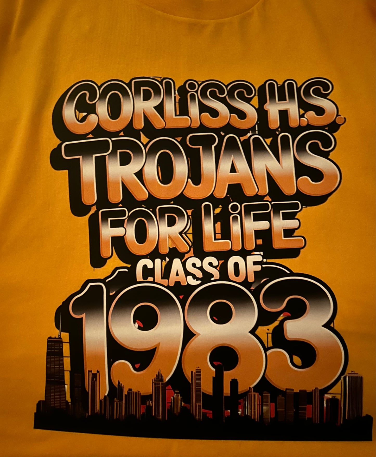 Corliss High School 1983 Skyline VINYL T-shirt