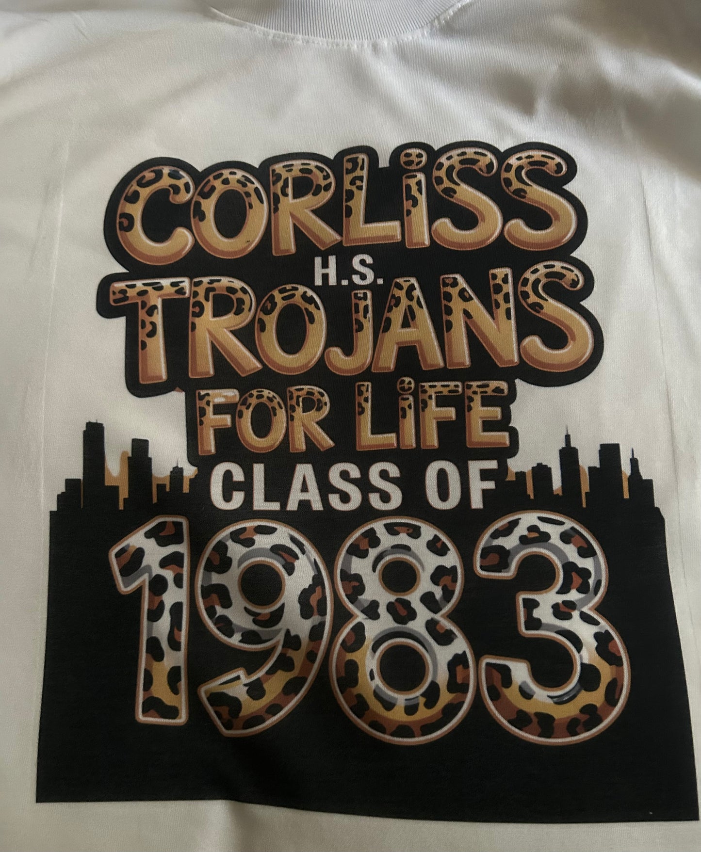Corliss High School 1983 Leopard Print SUB T-shirt
