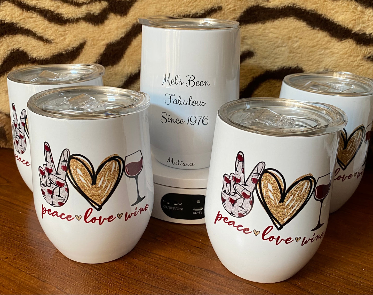 Peace Love Wine Tumbler