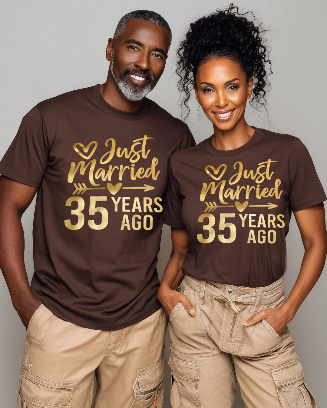 Just Married Customized Years T-shirt